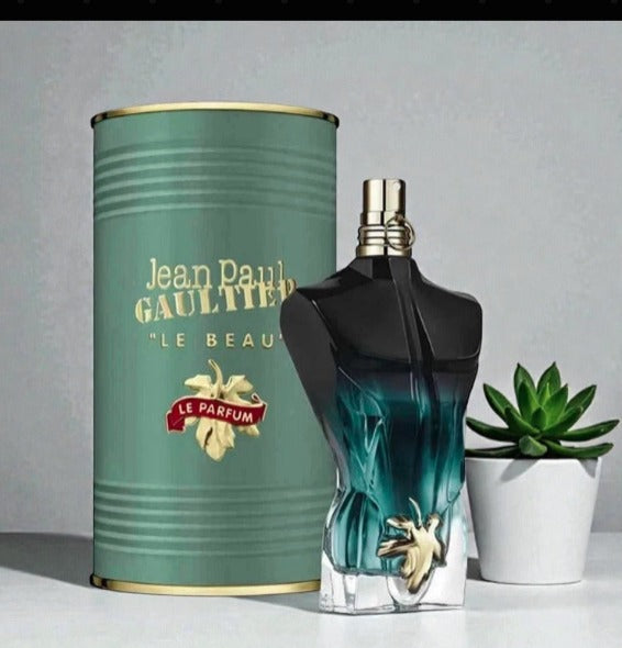 Jean Paul Gaultier Le Beau Le Parfum Eau de Parfum Intense for men green bottle and packaging