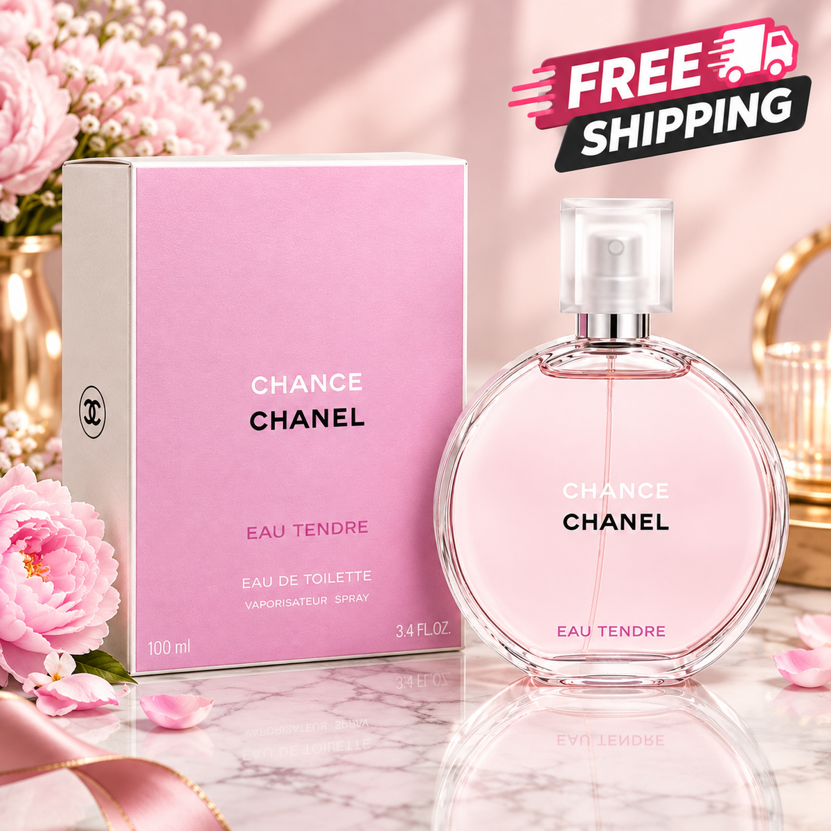 CHANEL Chance Eau Tendre Eau de Toilette 100ml pink