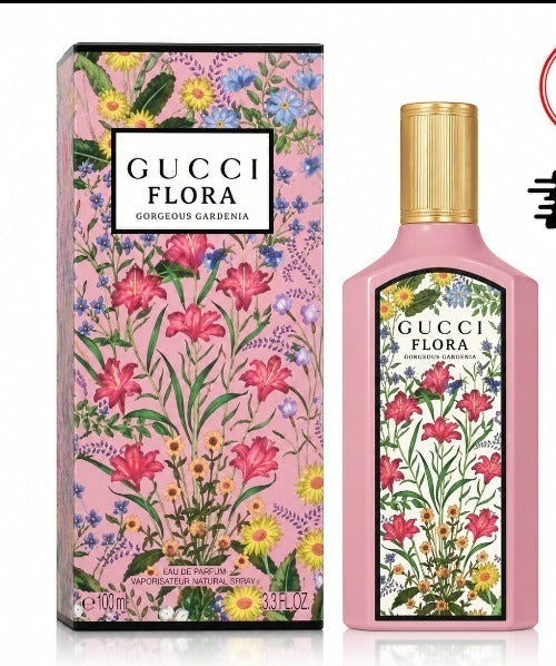 Gucci Flora Gorgeous Gardenia Eau de Parfum 100ml for women pink floral bottle and box